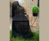 Black Schiffli Embroidery Premium Dupatta