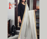 Lawn White Shawl with Hawa Lawn Borders