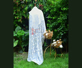 WHITE Aari EMBROIDERY DUPATTA