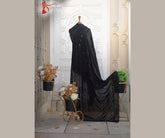 Black Premium Shawl With Mirror Sequence