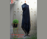 PURE LAWN BLACK SLUB SHAWL