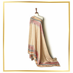 Double Border Tarkashi Wool Shawl