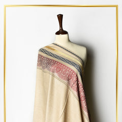 Double Border Tarkashi Wool Shawl
