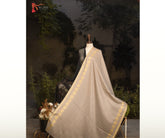 Skin Double Border Chinar Patta Wool Shawl