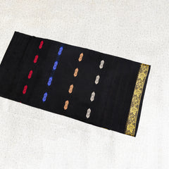 BLACK PURE LAWN DOUBLE TON HAWALAWN TARKASHI SHAWL