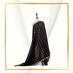 PURE LAWN CHECK LINES SHAWL