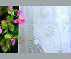 WHITE Aari EMBROIDERY DUPATTA