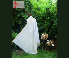 PURE LAWN  WHITE TARKASHI SHAWL