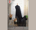 Black Premium Shawl With Mirror Sequence