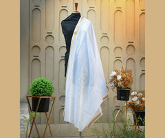 PURE LAWN  WHITE TARKASHI SHAWL