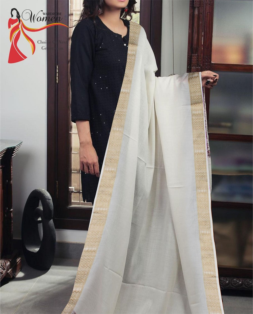 Lawn Dupatta with Hawa Lawn Borders