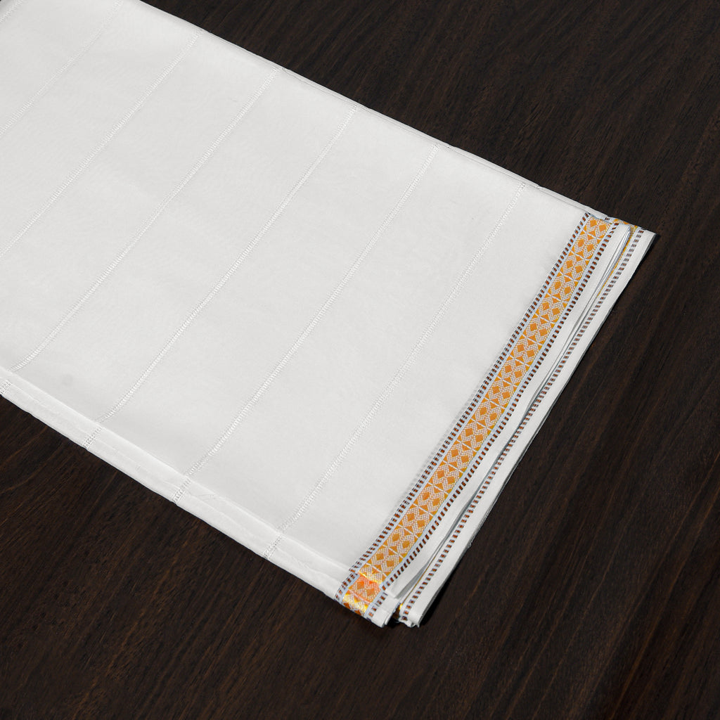 WHITE PURE LAWN SHAWL
