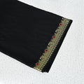 PURE LAWN GOLDEN BORDER TARKASHI SHAWL BLACK 0003