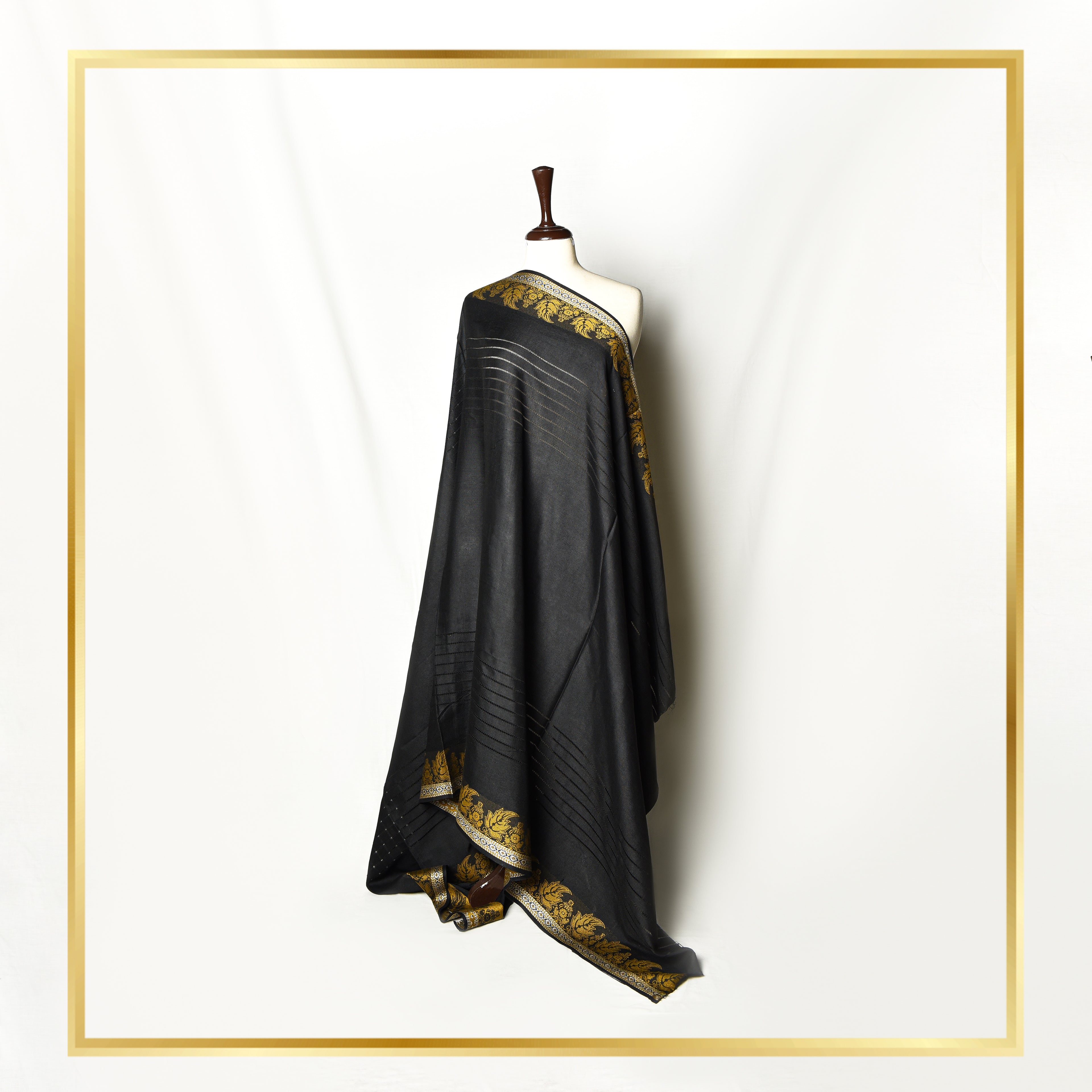 Tarkashi Chinar Border Wool  Shawl