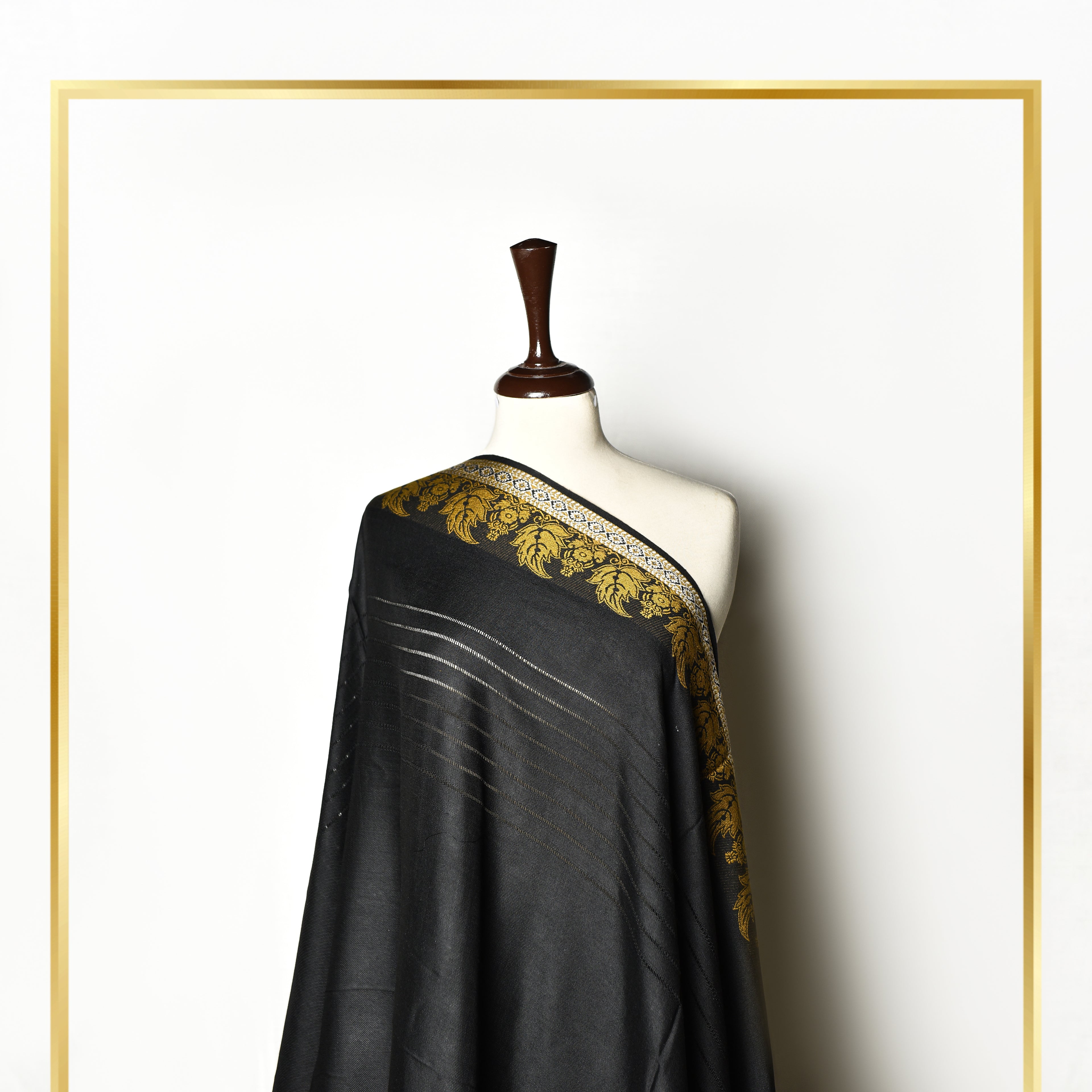 Tarkashi Chinar Border Wool  Shawl