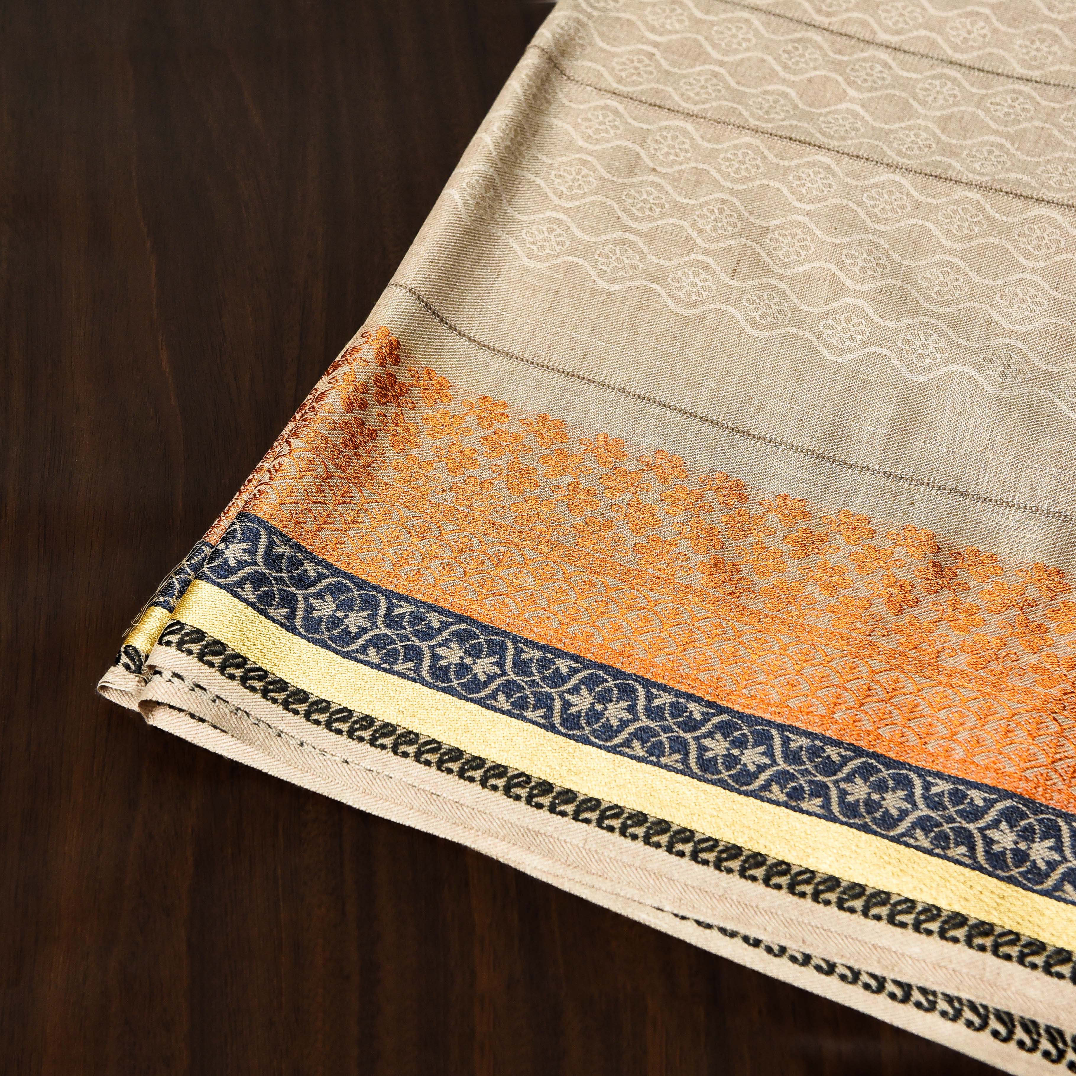 Double Border Tarkashi Wool Shawl