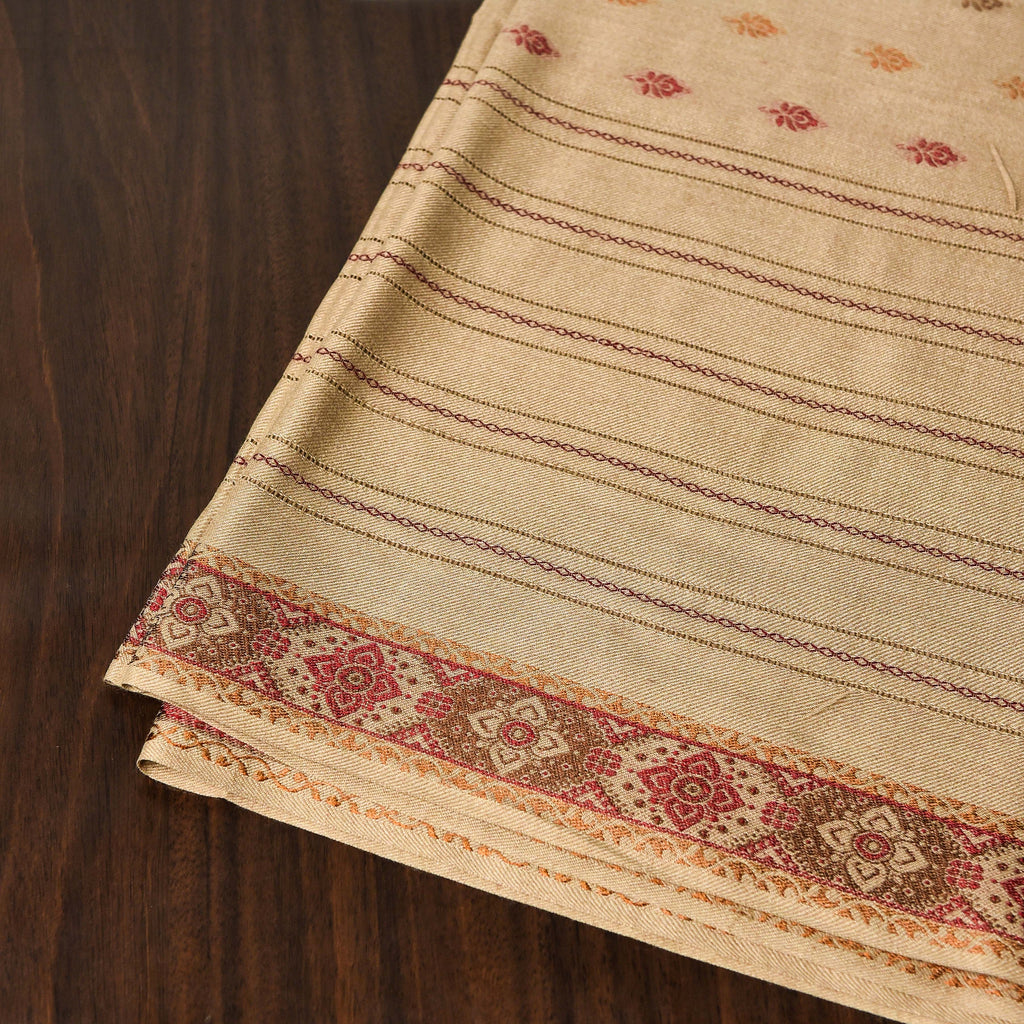 Barosha Border Tarkashi Wool Shawl