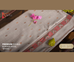 Skin Premium Double Border Wool Shawl