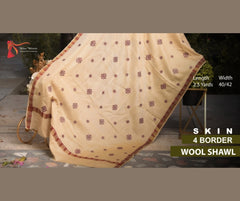 Skin 4 border Em Wool Shawl