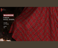 Mahroon Check Lining Shawl
