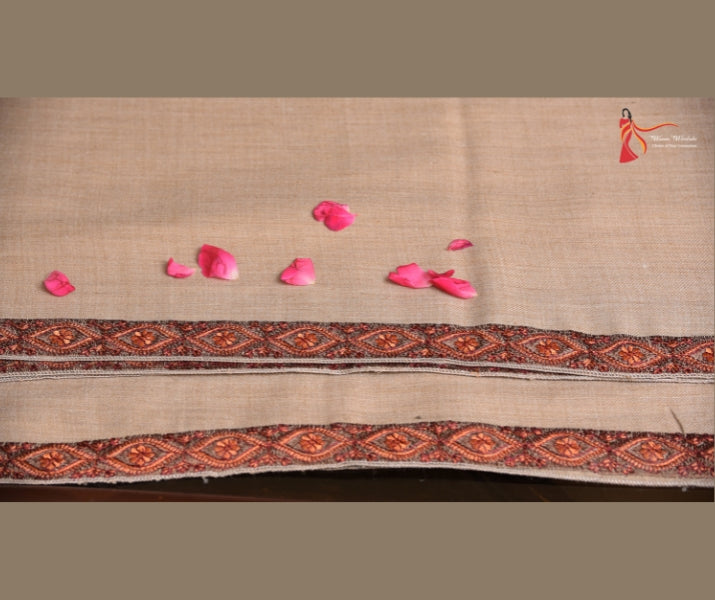 Skin Embroidery Borders Wool Shawl