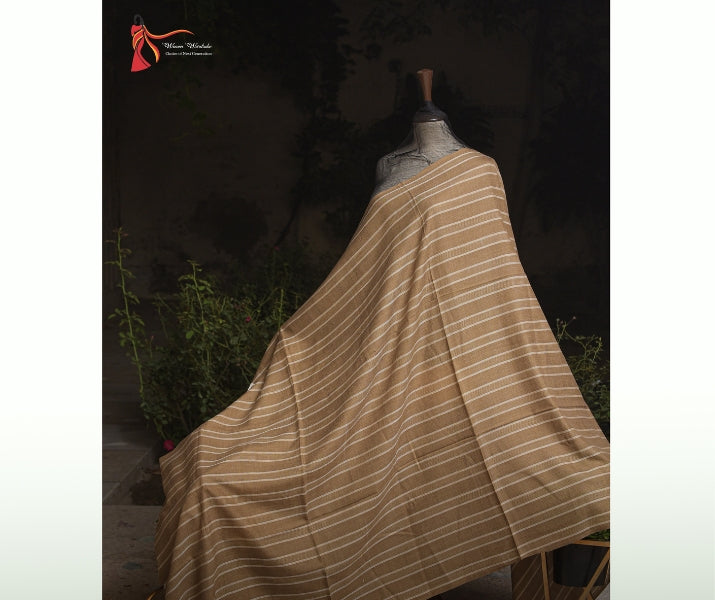 Brown Lining Wool Shawl