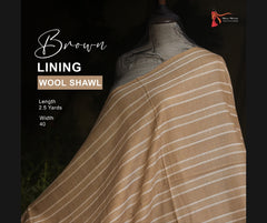 Brown Lining Wool Shawl