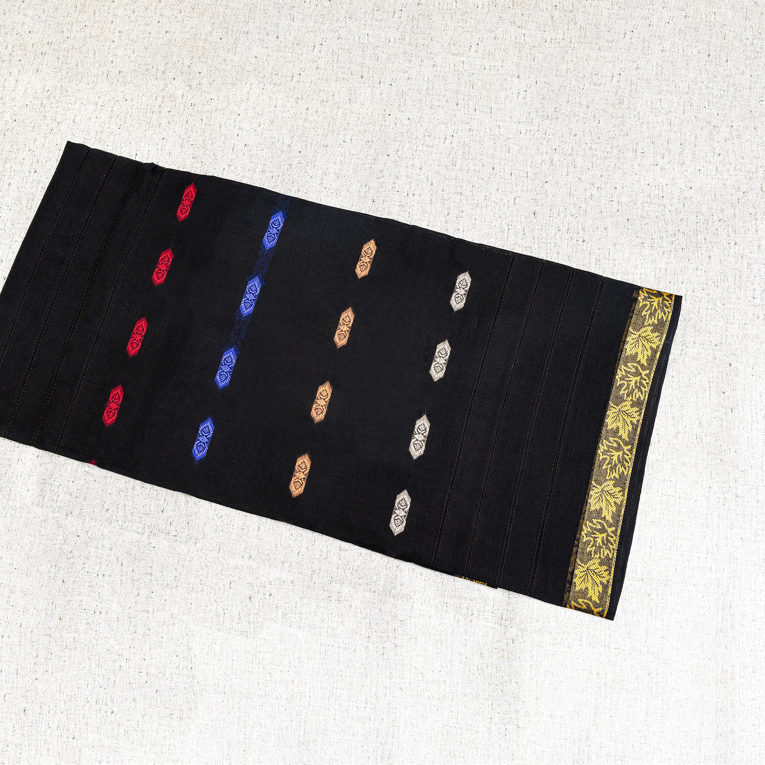 BLACK PURE LAWN DOUBLE TON HAWALAWN TARKASHI SHAWL